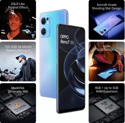Buy Oppo Reno 7 5G (8GB, 256GB) Blue - Refurbished